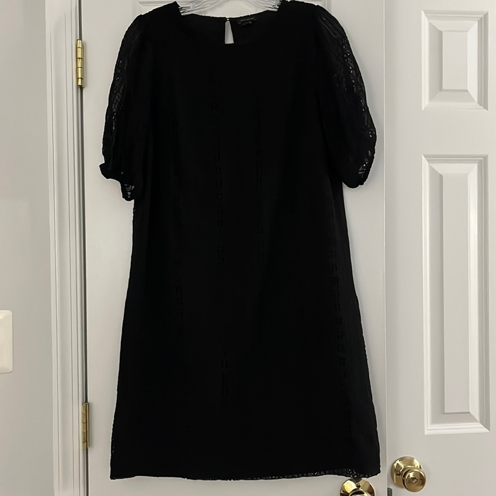 Ann Taylor Black Eyelet Dress
